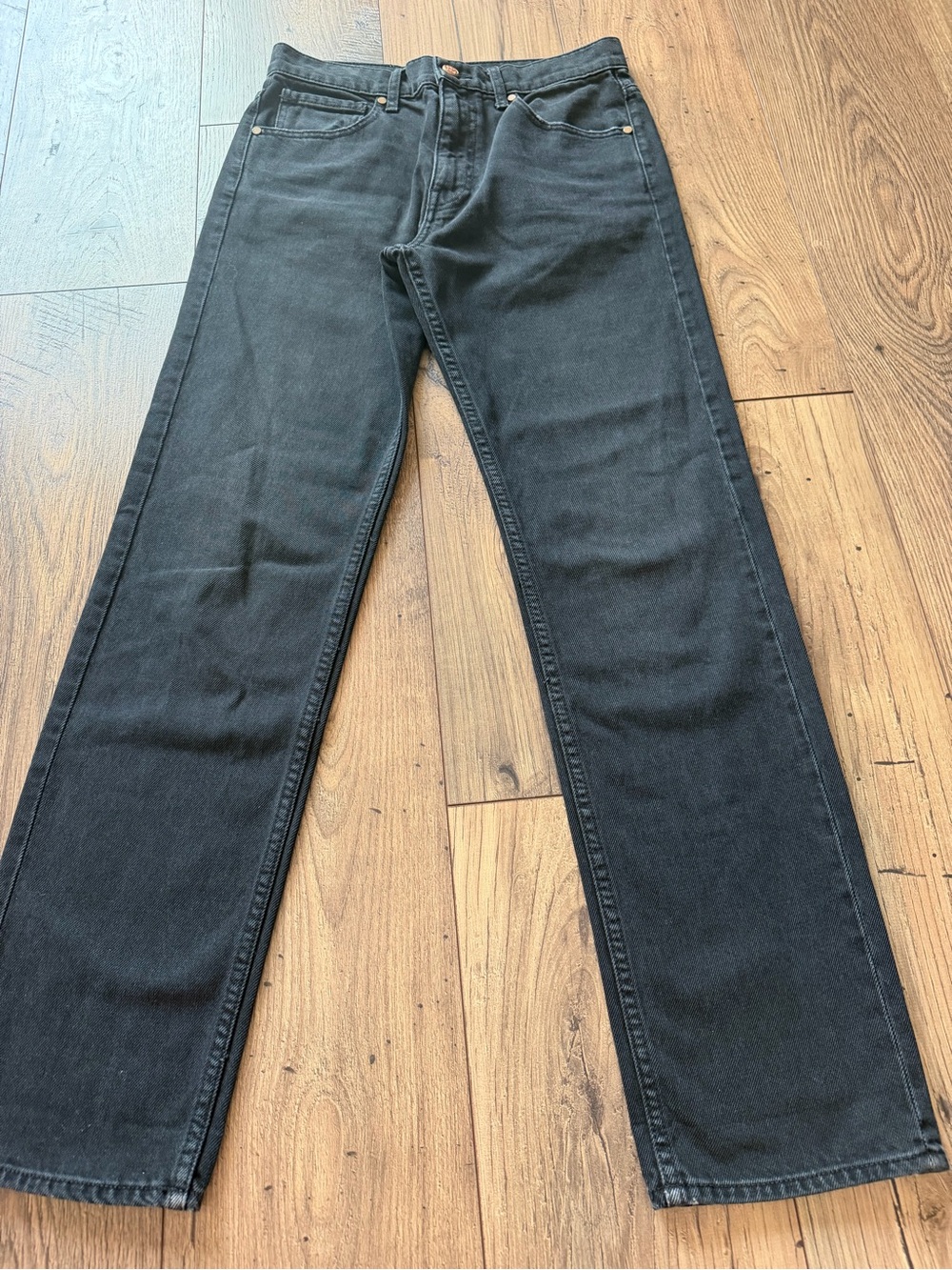 Ulla Johnson The Daphne Black Denim Straight Leg Jeans | Size 26 | EUC